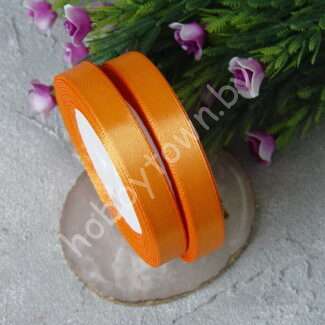 Лента атласная 1,2 см (цв. оранжевый 025)