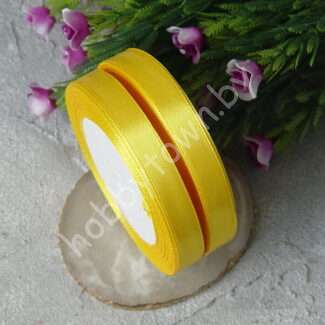 Лента атласная 1,2 см (цв. жёлтый 132)