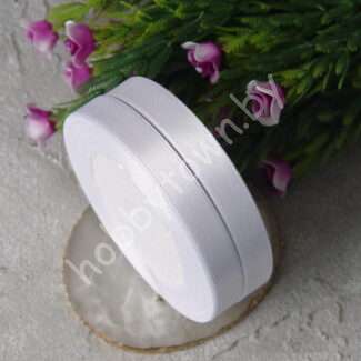 Лента атласная 1,2 см (цв.белый 01)