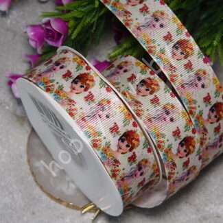 Лента репсовая с рисунком Холодное сердце, 25 мм 1 м