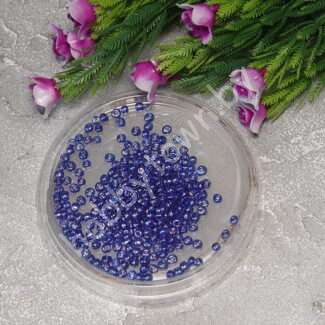 Бисер синий, непрозрачный, блестящий 50 гр. (размер 6/0)