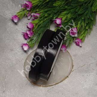 Лента атласная 1,2 см (цв. чёрный 039)