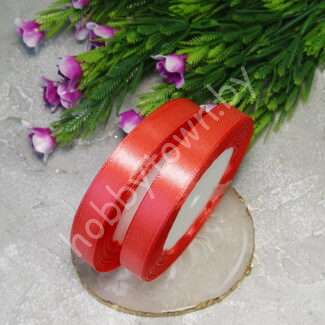 Лента атласная 1,2 см (цв. коралловый 129)