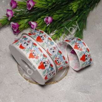 Лента репсовая 2,5 см, Котёнок-3, 1 м