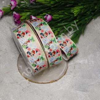 Лента репсовая 2,5 см, Минни-12, 1 м