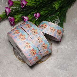 Лента репсовая 2,5 см, Зайчик-2, 1 м