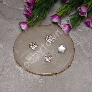 Кабошон флоризель Звёздочка пластик 15x15 мм (цв. золото) 1 шт.