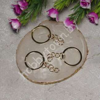 Кольцо металлическое для брелока с цепочкой Ø 25 мм (цв. св-золото) 1 шт.