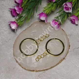 Кольцо металлическое для брелока с цепочкой Ø 30 мм (цв. золото) 1 шт.