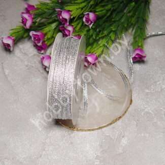 Лента-парча, ширина 3 мм (цв.серебро) 5 метров