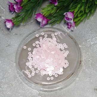 Пайетки круглые 4 мм (цв. св-розовый 1714) 5 гр.