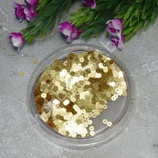 Пайетки круглые 4 мм (цв. тёмное золото 1506) 5 гр.